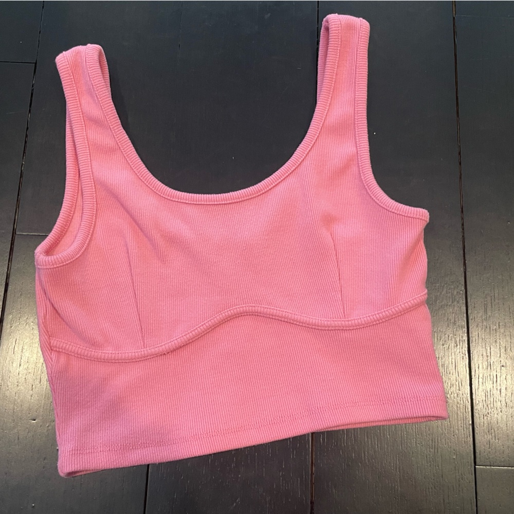 Pink cropped tank
